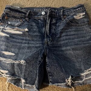 American Eagle Outfitters Ripped Blue Jean Shorts